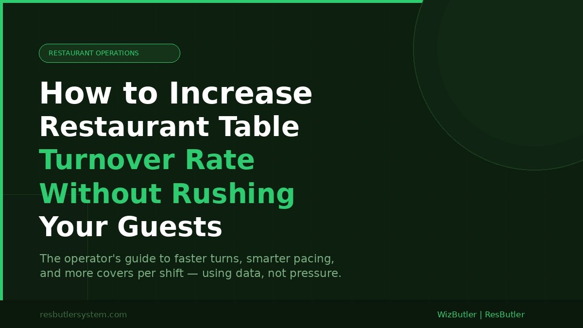 How to Increase Restaurant Table Turnover Rate